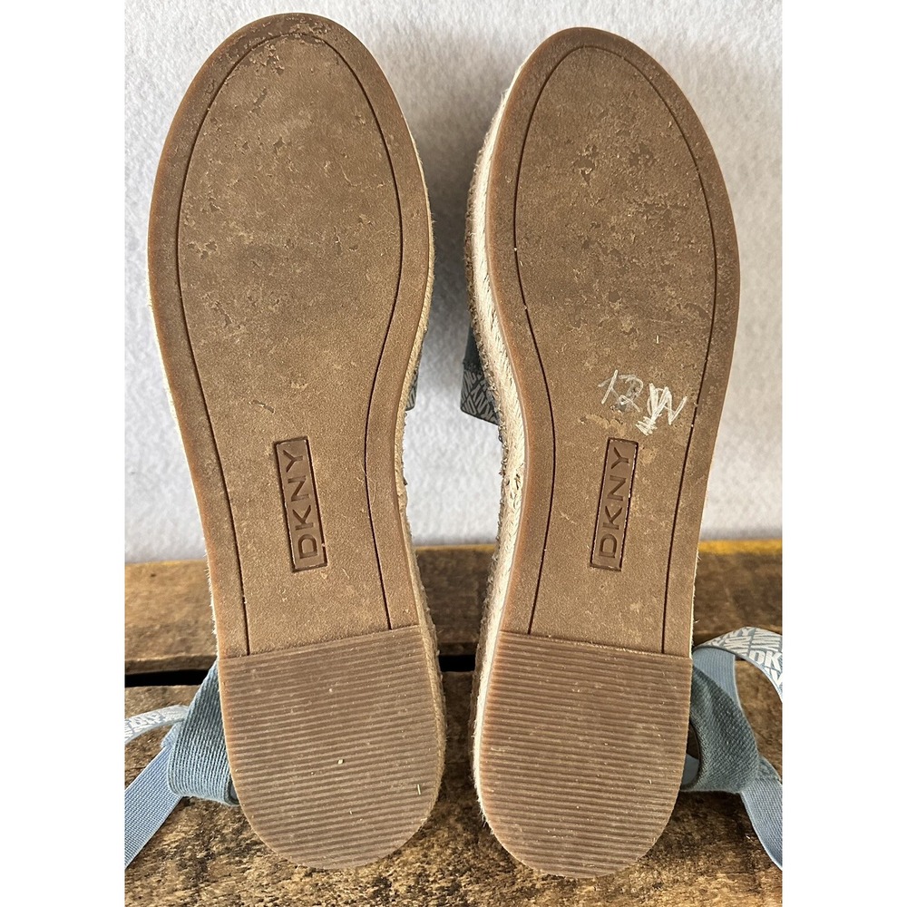 DKNY Espadrilles Sandals Platform Slingback Women 9 Blue Excellent - Picture 7 of 7